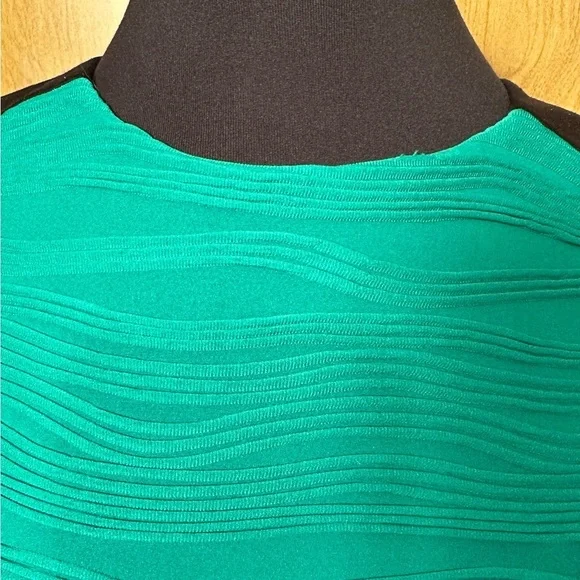 Dana Buchman size 6 black and green Sleeveless sheath midi dress - Picture 3 of 11